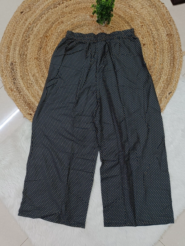 Trends Mid Rise Palazzo| Black | BPL140056| - M, Black