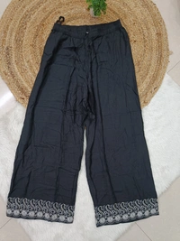 Trends Mid Rise Palazzo| Black| BPL140061| - XL, Black