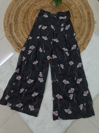 Trends Mid Rise Palazzo| Black|BPL140050| - M, Black