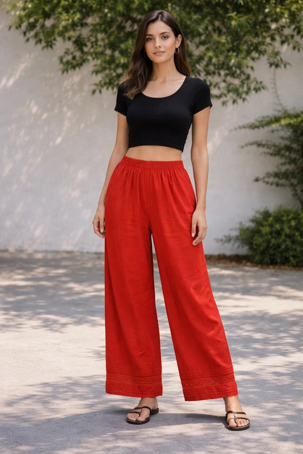 Trends Mid Rise Palazzo| Bronze Model |BPL140041| - S, Bronze Model