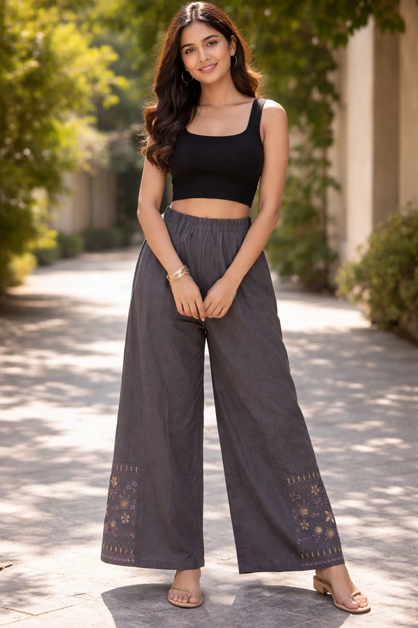 Trends Mid Rise Palazzo| Grey | BPL140052| - XXL, Grey