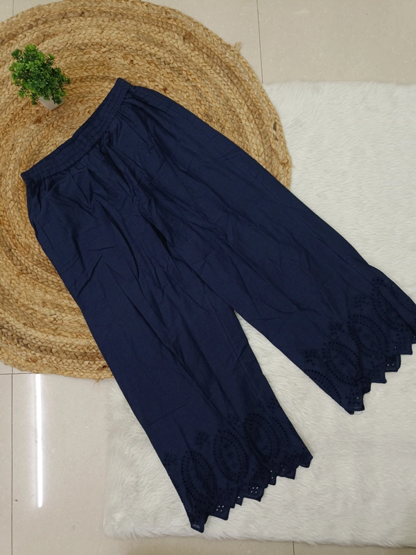 Trends Mid Rise Palazzo| Navy Blue| BPL140070| - M, Navy Blue