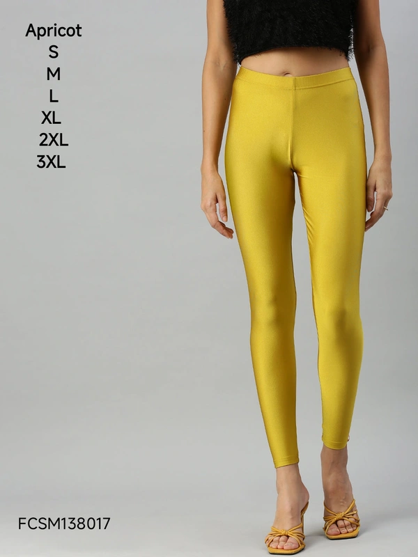 FlyCute Shimmer Ankle Fit | Leggings| Apricot Shimmer | AS20518 - 3XL, Apricot Shimmer, Only Leggings