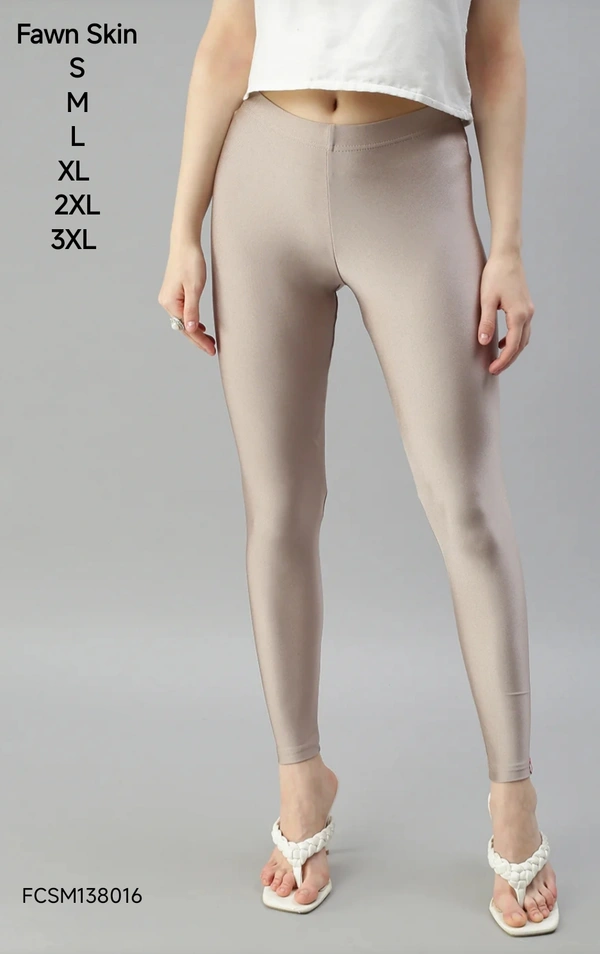 FlyCute Shimmer Ankle Fit | Leggings| Fawn Skin Shimmer | AS20517 - 2XL, Fawn Skin Shimmer, Only Leggings