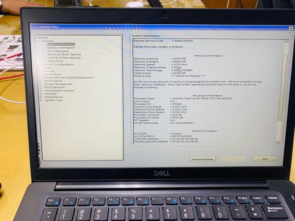 Dell DELL LATITUDE 7490 Touch Screen - 7th, 8gb, SSD- 256 gb