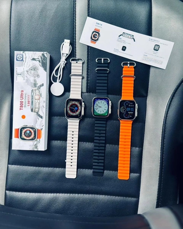T800 Smart Watch Ultra Series - Mango Tango, Free Size