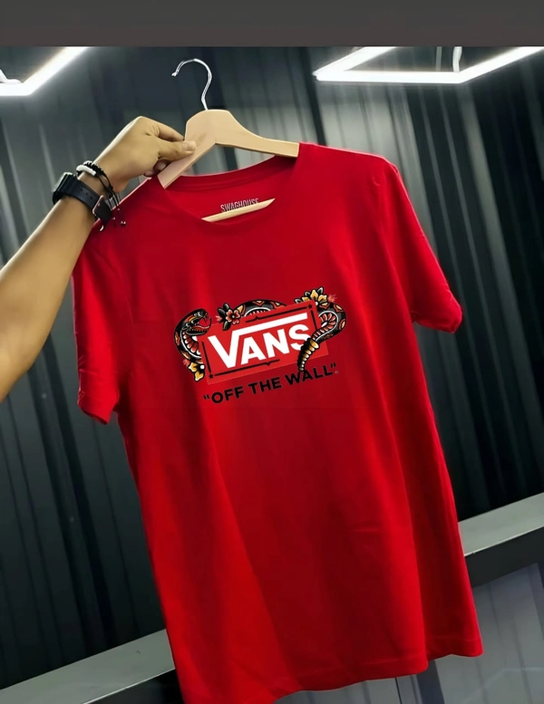 Vans Tshirt Round Necked 5@ - Red