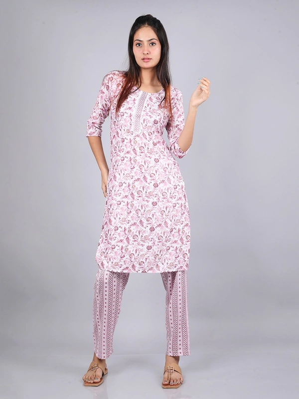 Opulent Oasis Purple Kurti & Pants