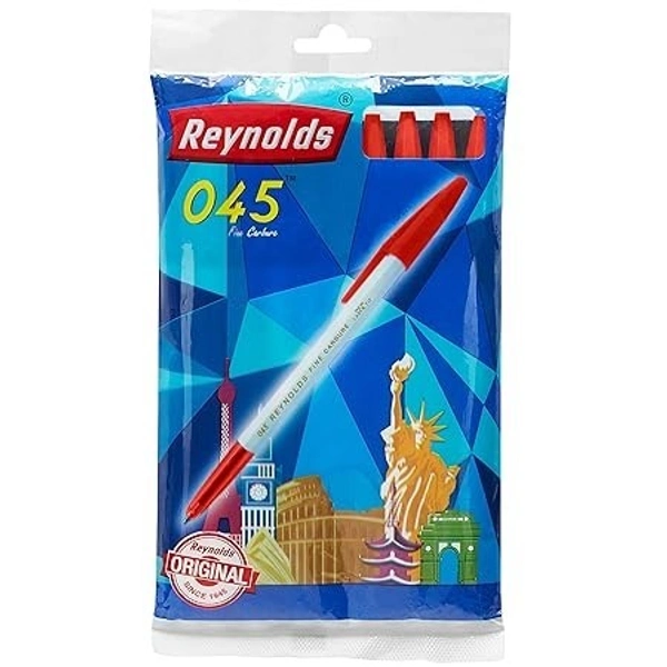 Reynolds Ball Pen 045 - 10 Pieces, Red