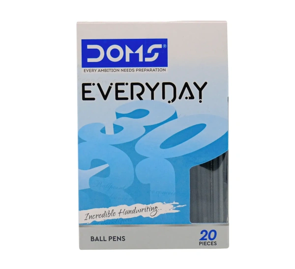Doms Ball Pen Everyday  - 20 Pieces, Red