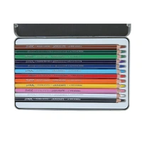 Doms Colour Pencil Flat Tin Pack 12 Shades - 