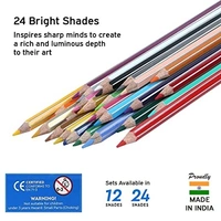 Doms Colour Pencil Flat Tin Pack 24 Shades - 