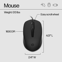 HP 150 USB Wired Chiclet Keyboard & Mouse Combo for Desktop & Laptop
