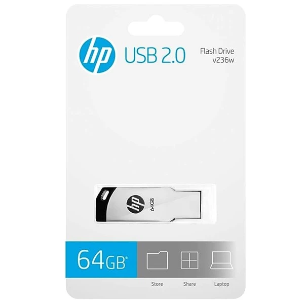 HP Pen Drive USB 2.0 Metal , Silver 64 GB