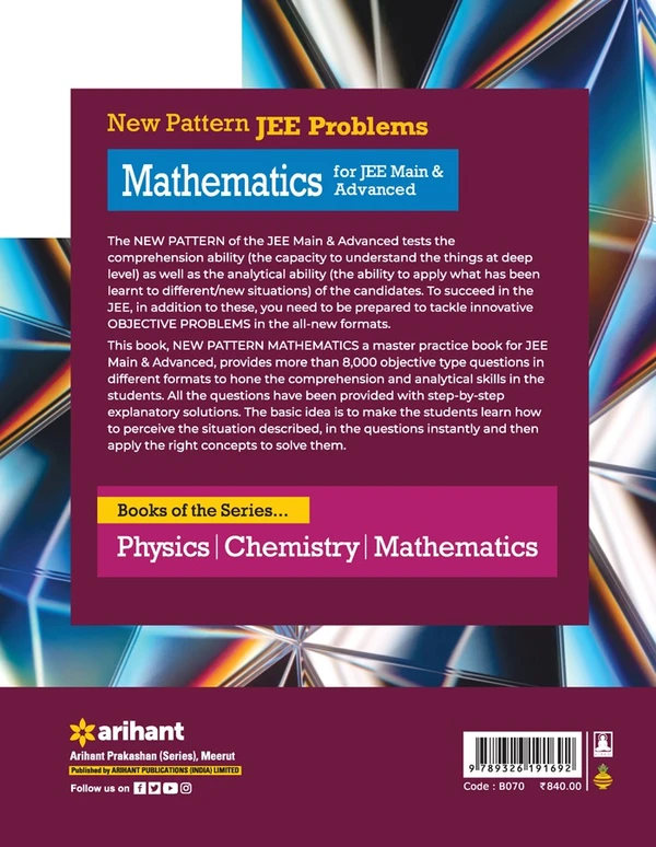 Arihant New Pattern JEE Problems MATHEMATICS for JEE Main & Advanced