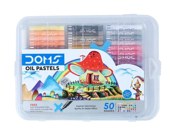 Doms DOMS Oil Pastel Plastic Pack - 1 Packs, 50