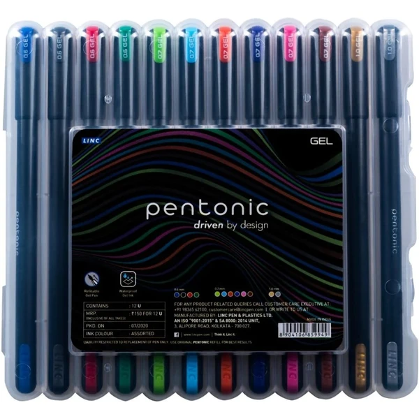 Linc Pentonic Multicolour Gel Pen Set with Hard Box Case