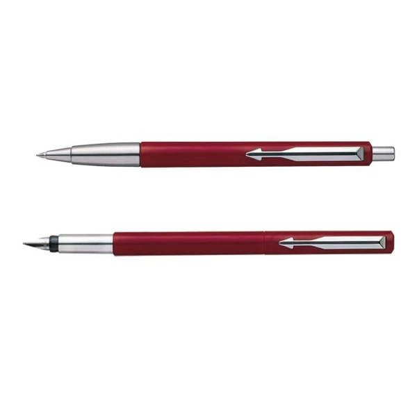 Parker Vector Standard Fountain Pen & Ball Pen Red Colour Body