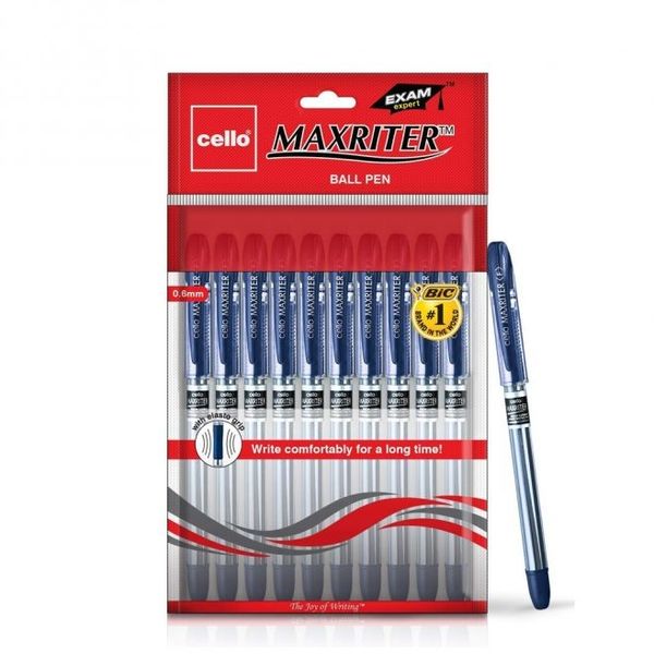 Cello Ball Pen Maxriter - 10 Pcs Packs, Blue