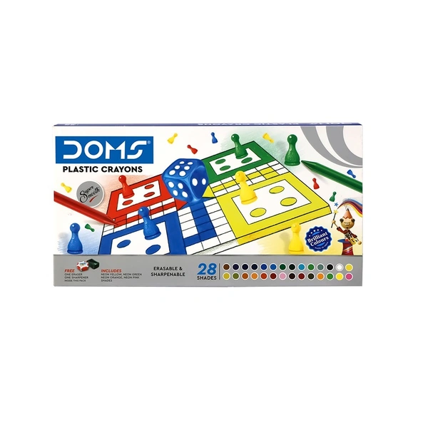 Doms Plastic Crayons 28 Shades - 