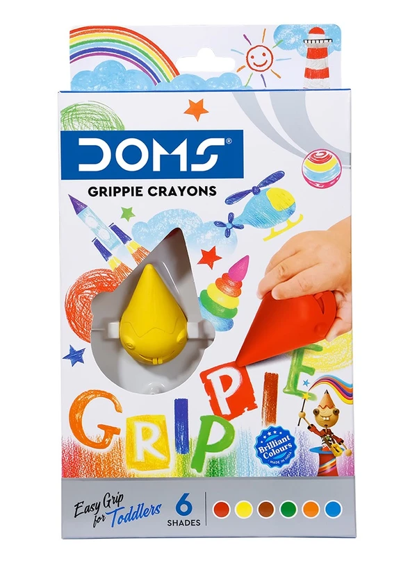 Doms Grippie Crayons 6 Shades