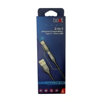 Boat Deuce USB 300 2 in 1 Type C + Micro USB  1.5m Length