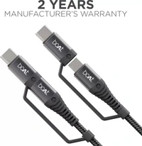 Boat Deuce USB 300 2 in 1 Type C + Micro USB  1.5m Length