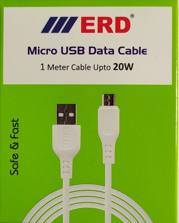 ERD Micro USB Data Cable 1 Meter Upto 20W