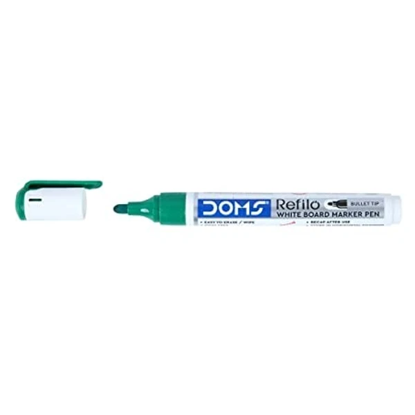 Doms Refilo White Board Marker Pen Green - 1 Pcs, Green