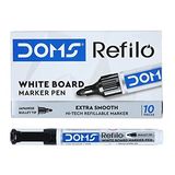 Doms Refilo White Board Marker Pen Black Colour - 1Pcs, Black