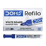 Doms Refilo White Board Marker Pen Blue Colour - 1 Pcs, Blue