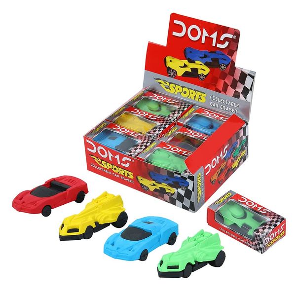 Doms Sports Car Eraser Pack of 12