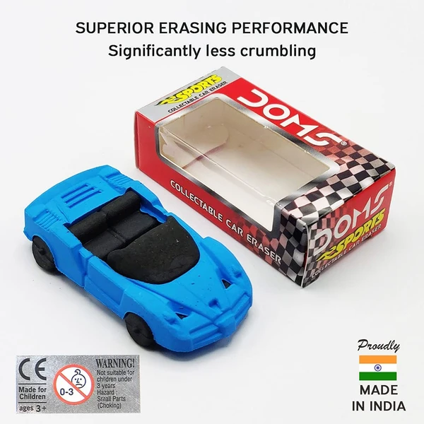 Doms Sports Car Eraser Pack of 12