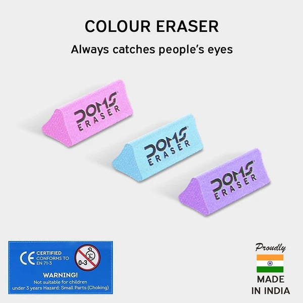 Doms Triangle Dust Free Fragrance Eraser   - 1 Pcs