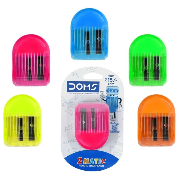 Doms 2 Matic Pencil Sharpener - 1 Pcs