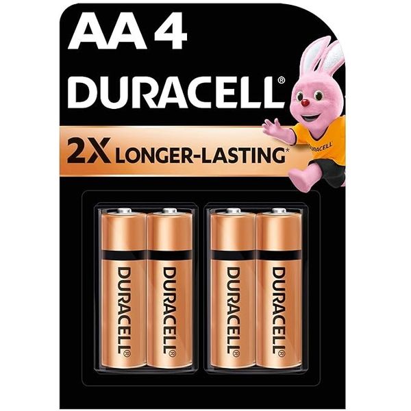 Duracell Battery 2X Longer Lasting AA4 Batteries Pack of 4