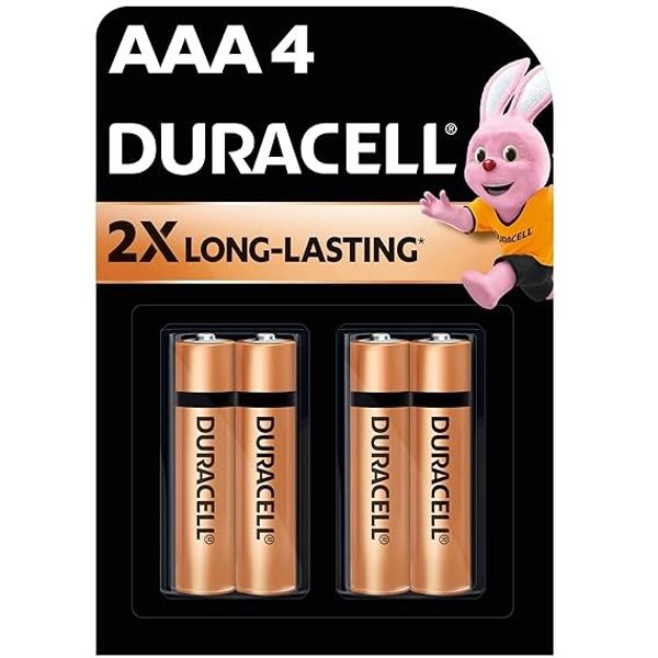 Duracell Battery 2X Longer Lasting AAA4 Batteries Pack of 4