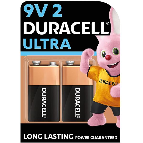 Duracell Ultra Long Lasting Battery 9 V Pack of 2