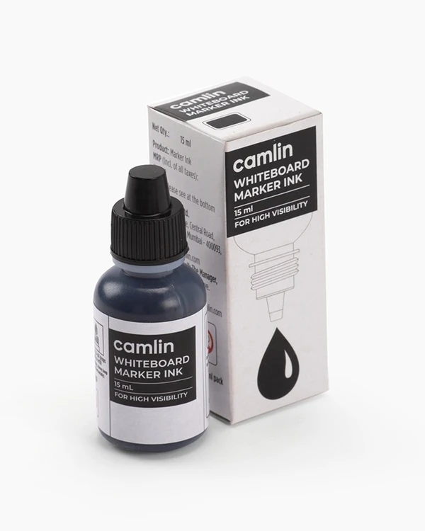 Camlin  White Board Marker Ink Black Colour 15ml  - 1 Pcs, Black
