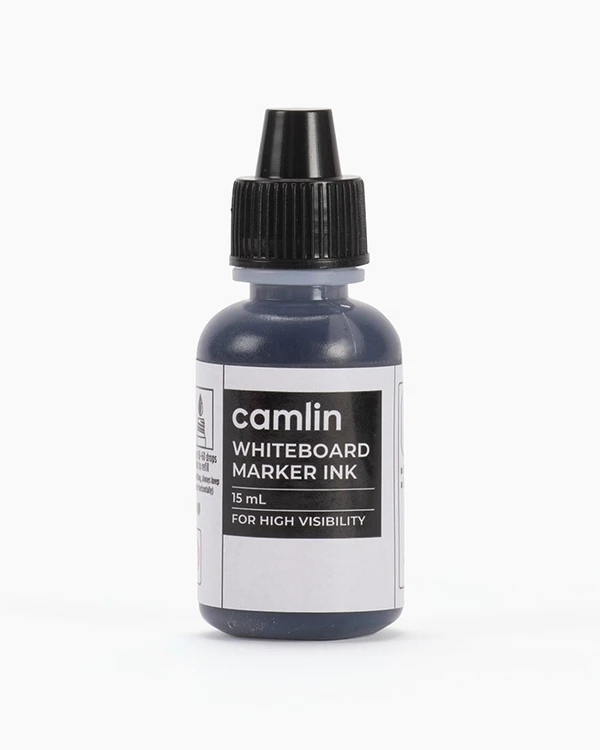 Camlin  White Board Marker Ink Black Colour 15ml  - 5 Pcs, Black