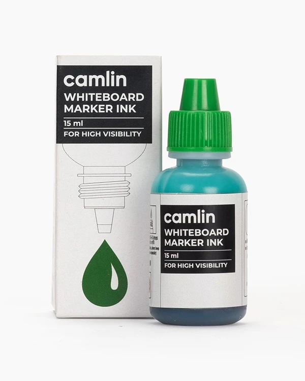 Camlin amlin  White Board Marker Ink Green Colour 15ml  - 5 Pcs, Green