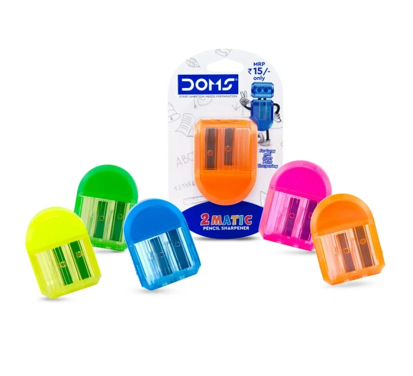 Doms 2 Matic Pencil Sharpener - 5 Pieces