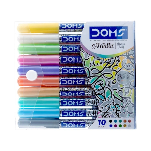 Doms Metallice Brush Pens 10 Shades