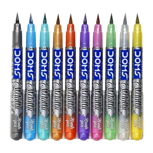 Doms Metallice Brush Pens 10 Shades