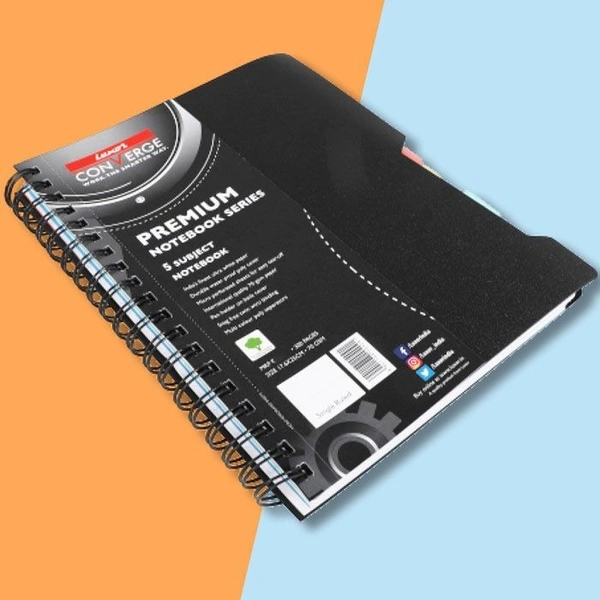 Luxor 5 Subject Notebook Single Ruled Size A4  Pages 300 