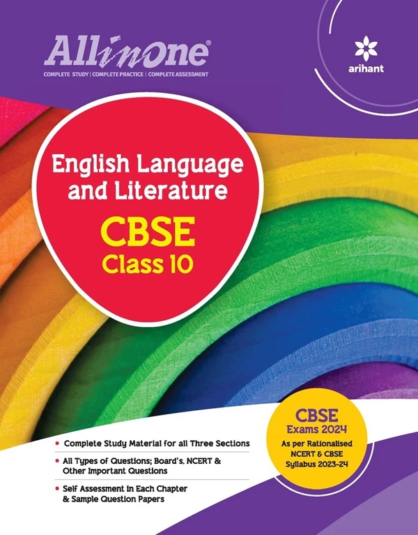 Arihant Pub. Arihant all in one English Language and Literature Class 10 CBSE Exam 2024 - 25