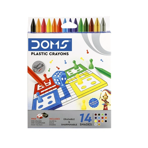 Doms Plastic Crayons 14 Shades