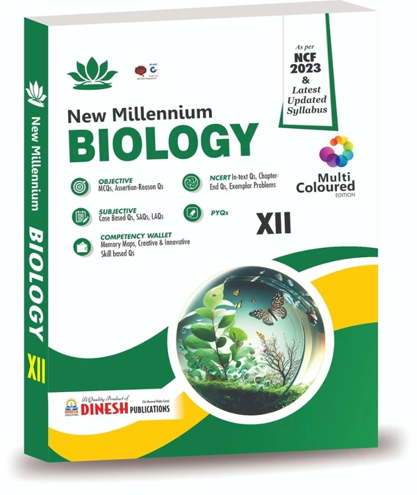 Dinesh Publication DINESH New Millennium Biology By A Bhatti Class 12 CBSE Examination 2024 - 25