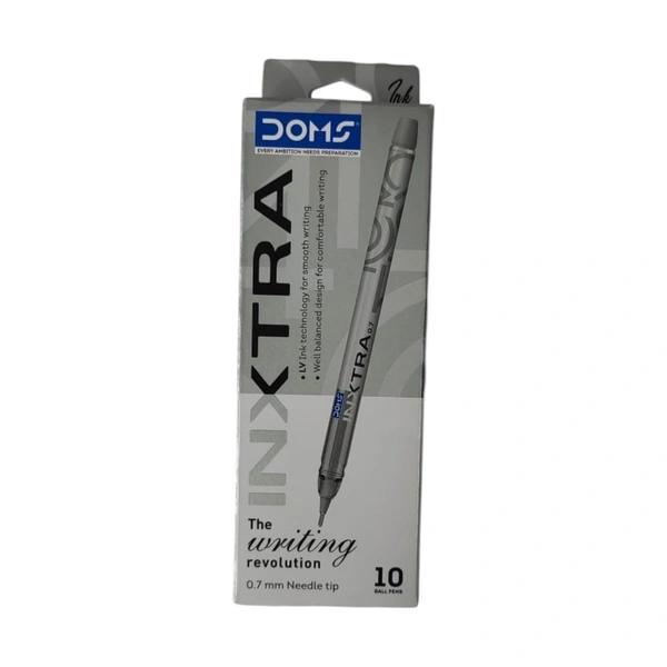 Doms Inxtra Ball Pen Blue Pack of 10 Piece - Blue