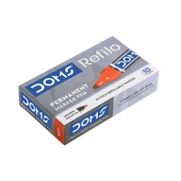 Doms Refilo Permanent Marker Pen Red Colour - Red